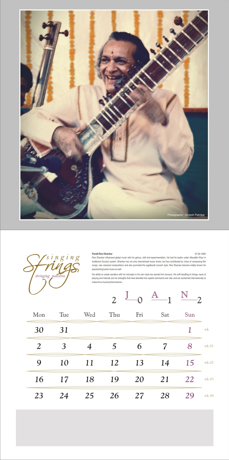 Singing Strings | Collectible Photo Calendar | 2012