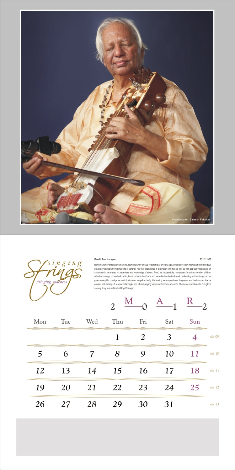 Singing Strings | Collectible Photo Calendar | 2012