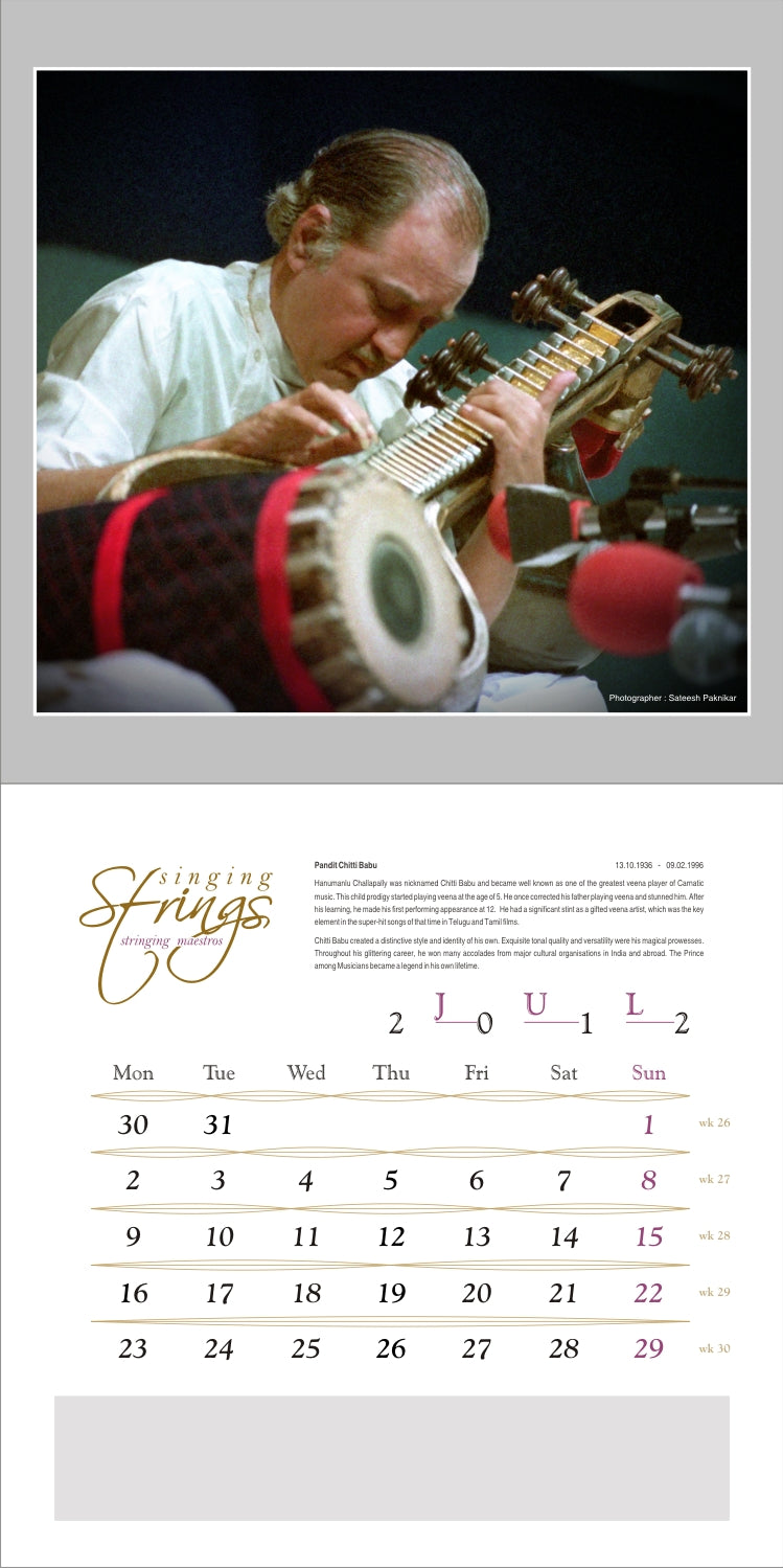 Singing Strings | Collectible Photo Calendar | 2012