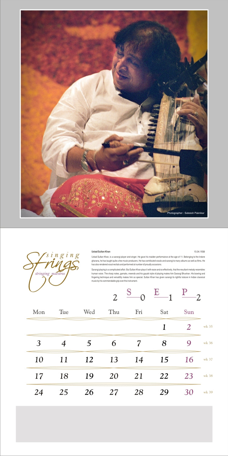 Singing Strings | Collectible Photo Calendar | 2012