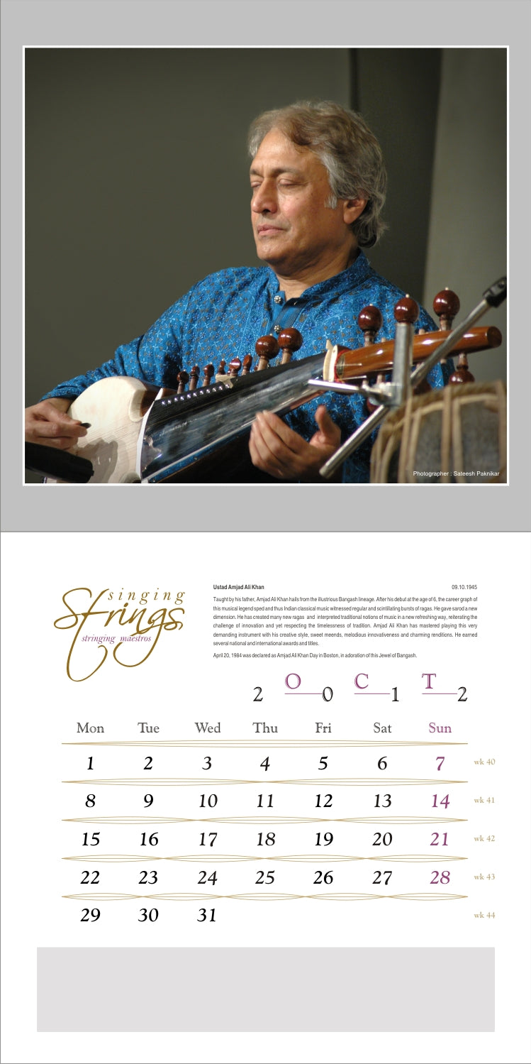 Singing Strings | Collectible Photo Calendar | 2012