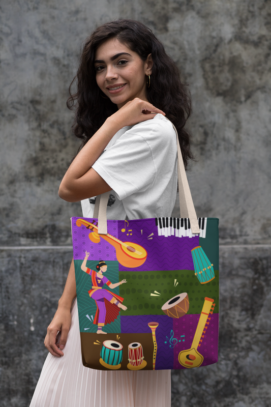 Indian Music Collage | Tote Bag