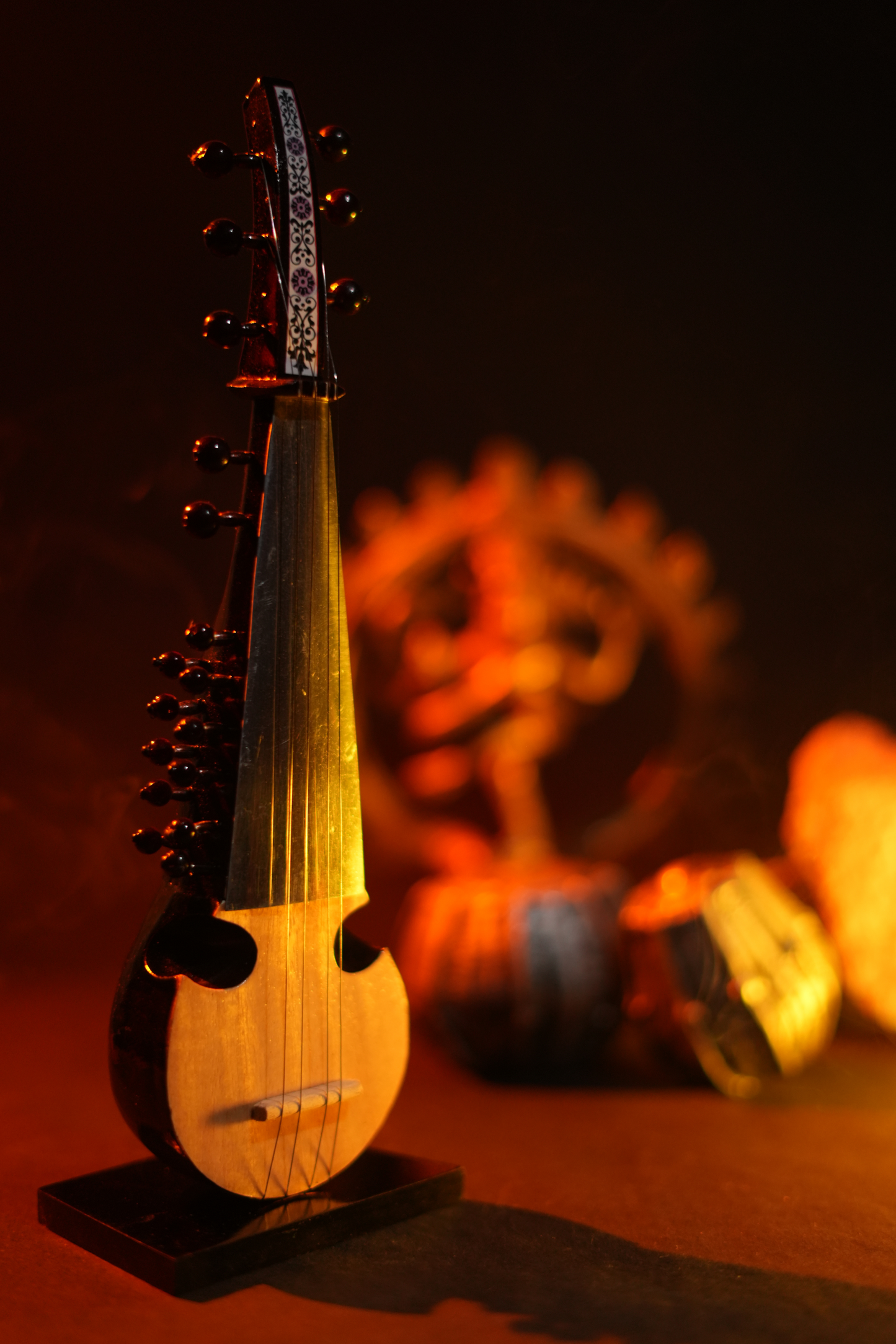 Premium Wooden Miniature - Sarod