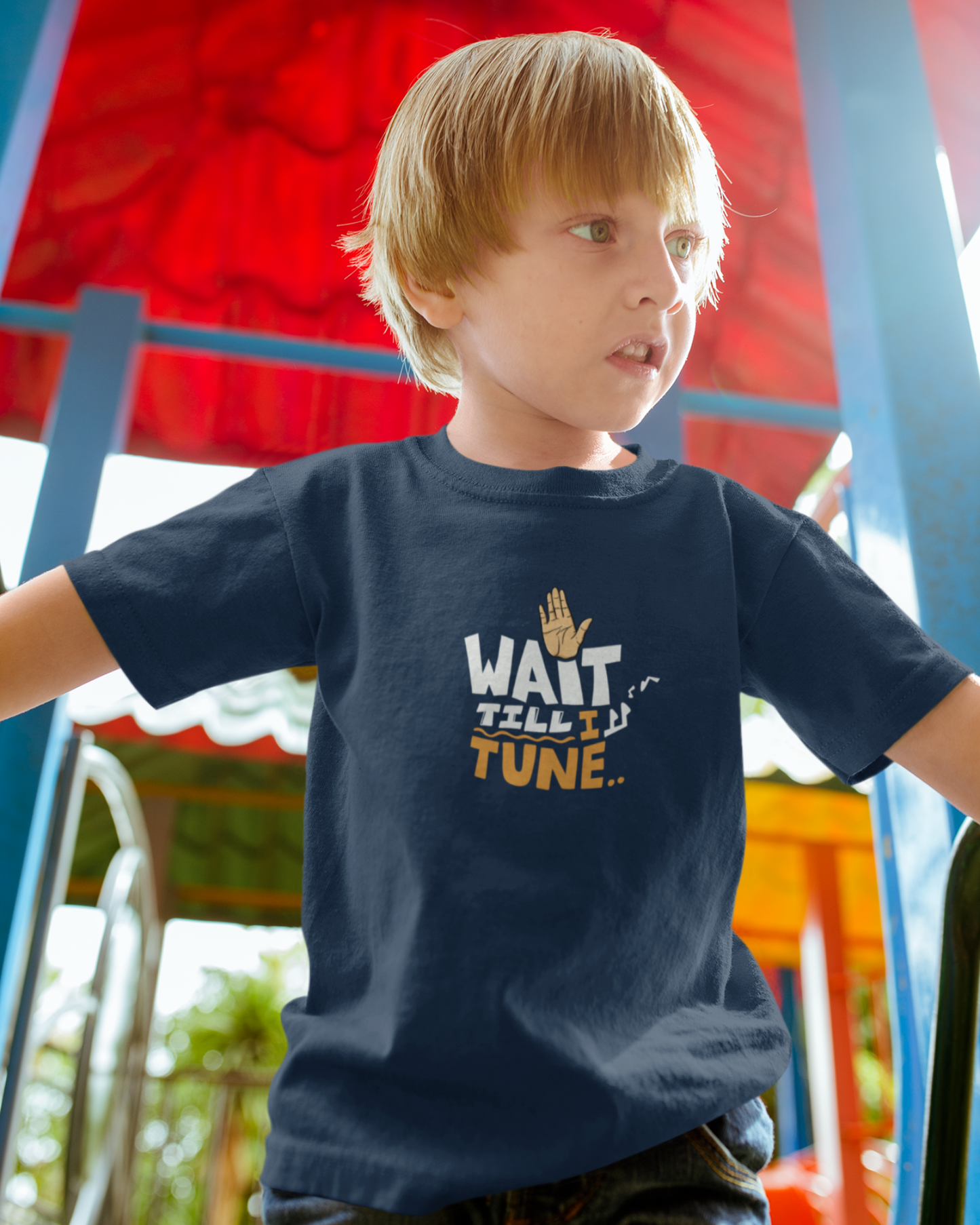 Wait till I tune.. | Kids T-Shirt