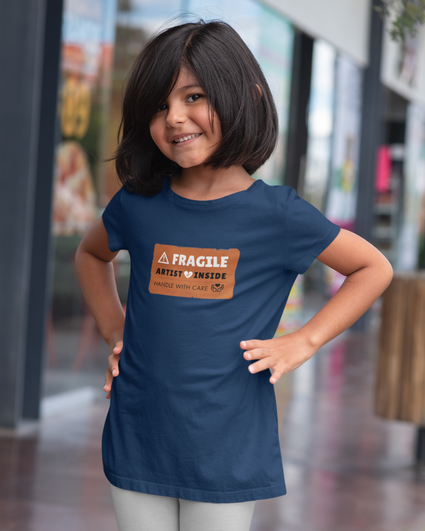 Fragile! Artist heart inside | Kids T-Shirt