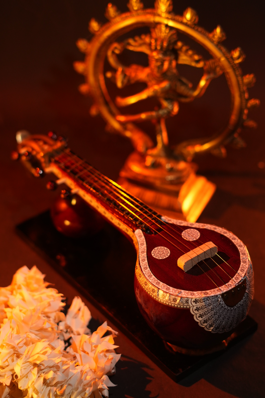 Premium Wooden Miniature - Saraswati Veena