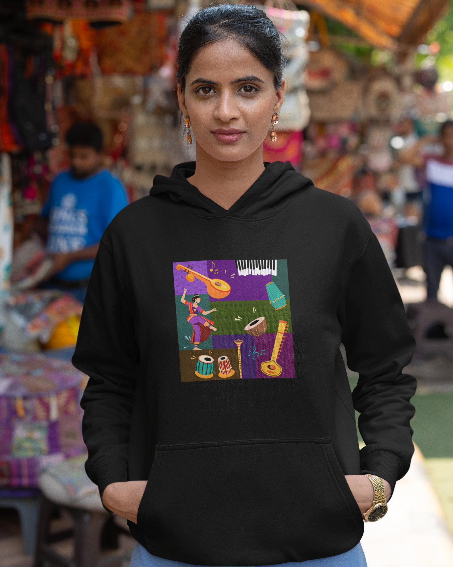 Indian Music Collage | Unisex Hoodie