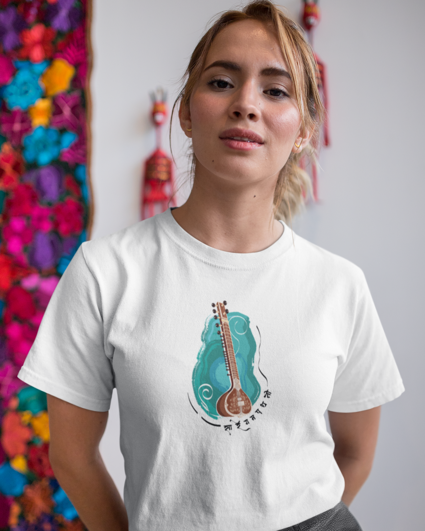 Sitar, strings of serenity | Unisex T-shirt