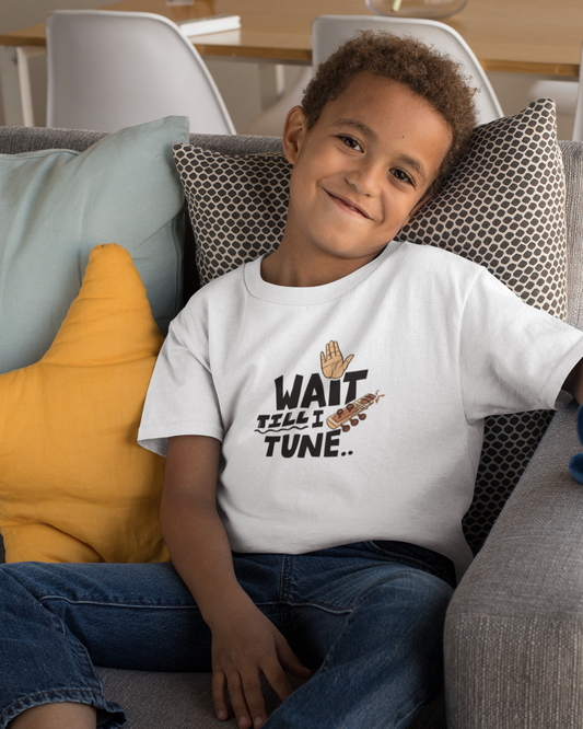 Wait till I tune ~ Sitar | Kids T-Shirt