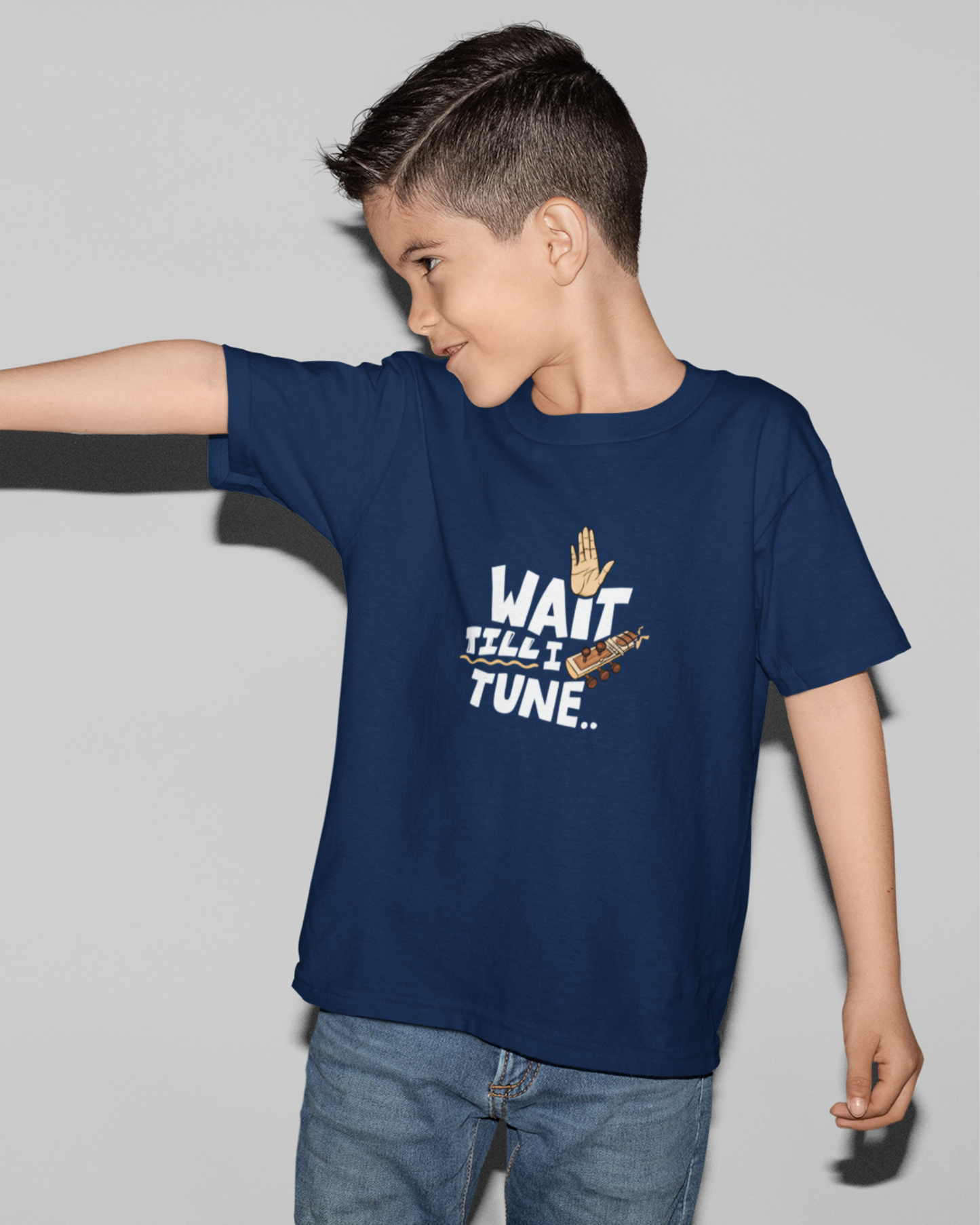 Wait till I tune ~ Sitar | Kids T-Shirt