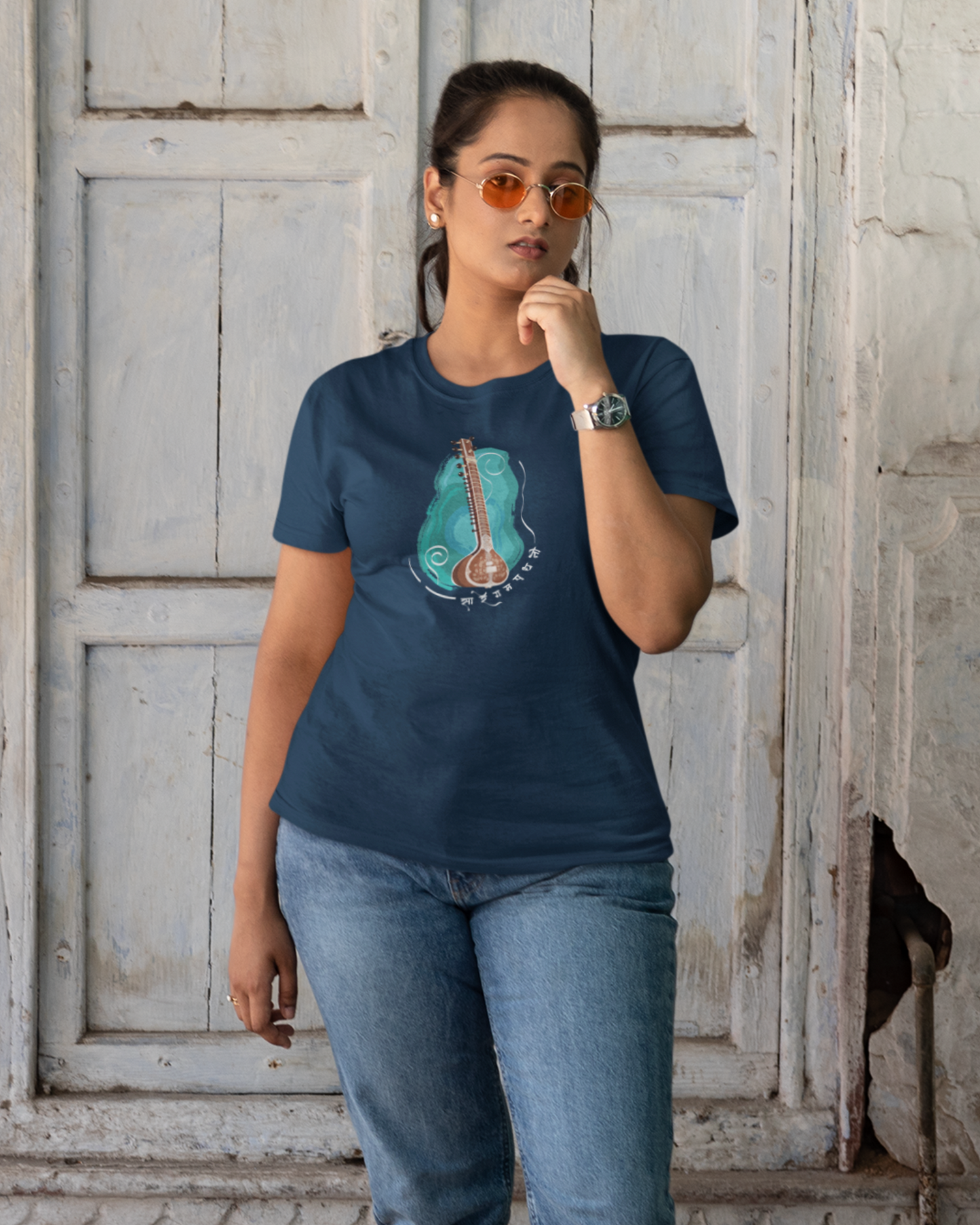 Sitar, strings of serenity | Unisex T-shirt