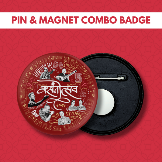 Vasantotsav Theme | Combo Badge | Gloss Maroon